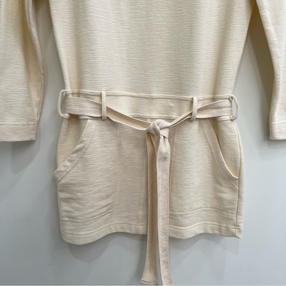 Free People Beach cream ivory long sleeve drop waist mini dress size XS - Picture 7 of 13